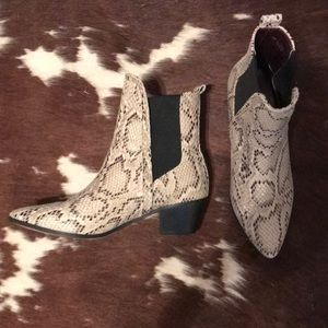 Faux Snake Skin booties